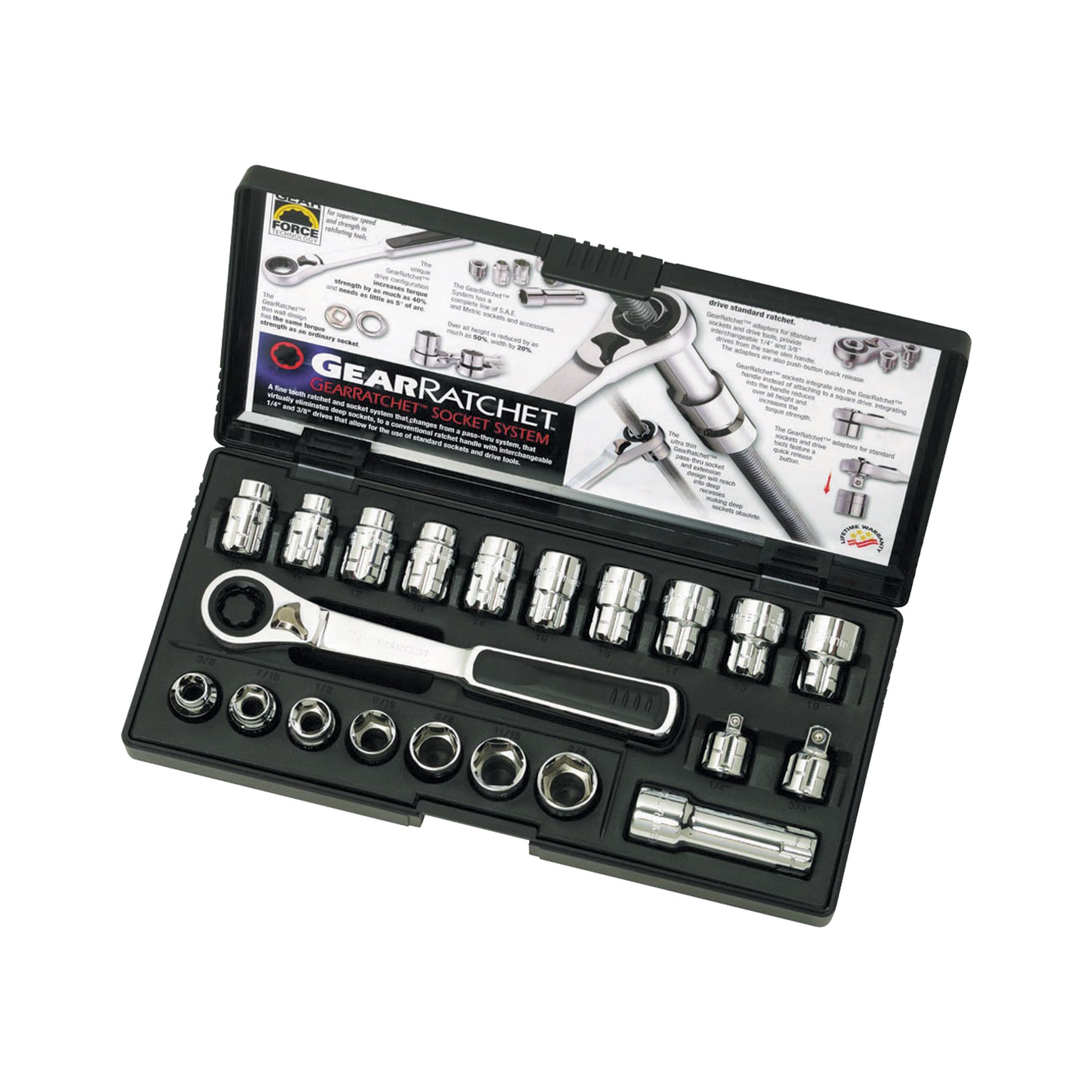 Pass-Through Ratchet and Sockets — 21-Pc. Set